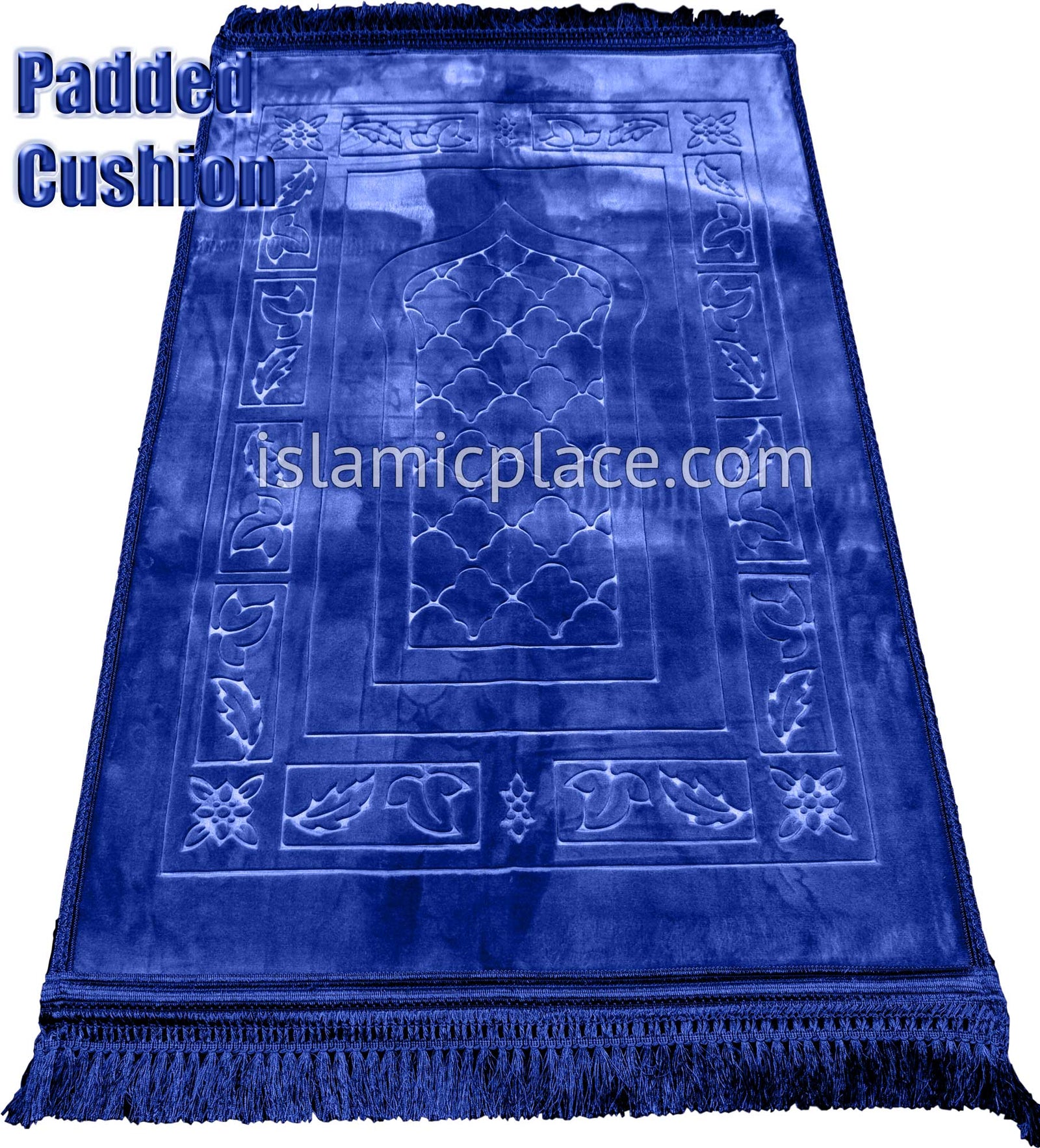 Royal Blue - Orthopedic Padded Foam Cushion Luxurious Prayer Rug