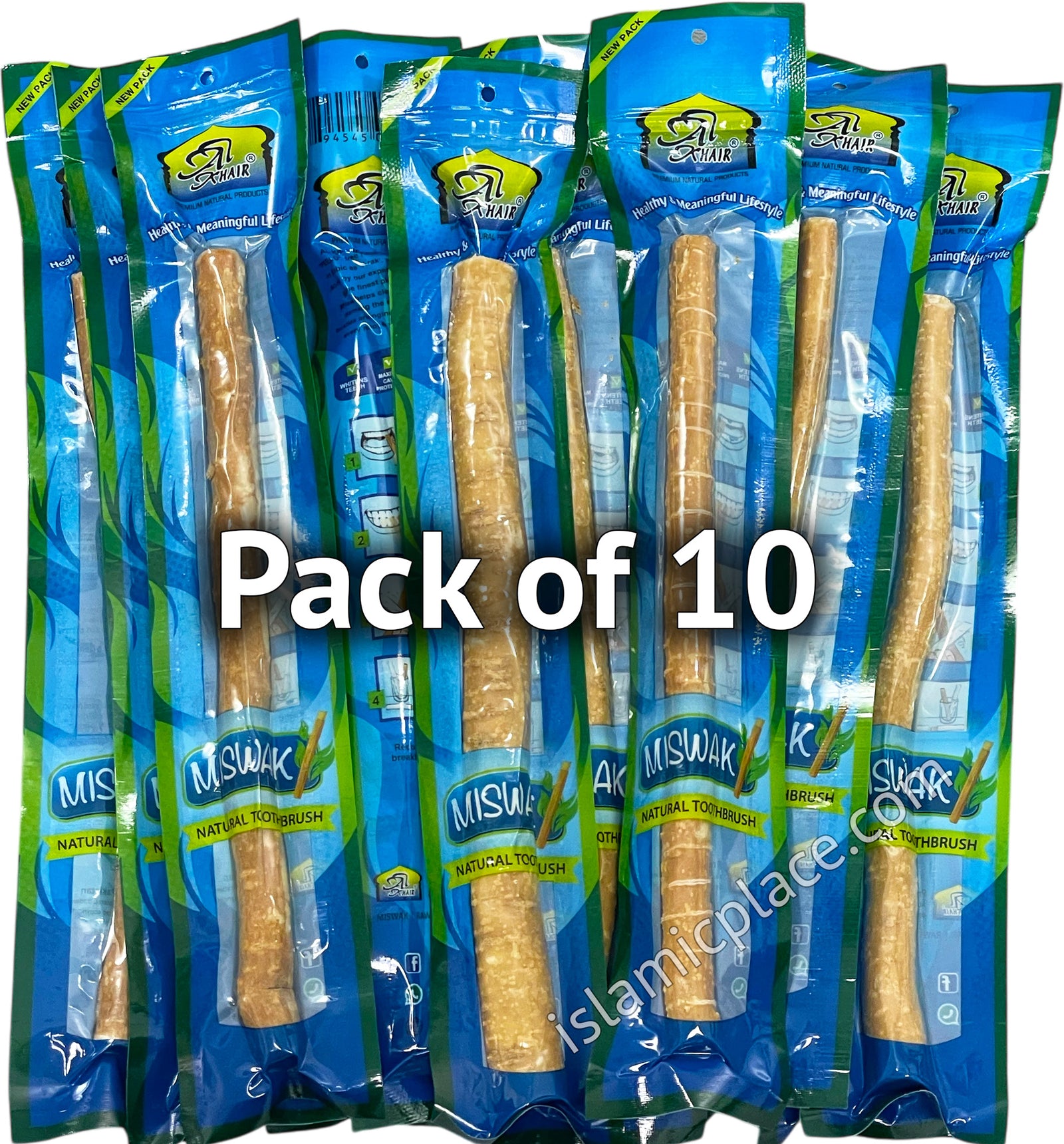 Miswak Sewak Sticks Natural - Pack of 10