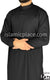 Black - Men Saudi Ad-Daffah Plain Kameez by Ibn Ameen