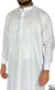 White - Men Saudi Ad-Daffah Plain Kameez by Ibn Ameen