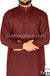 Burgundy - Men Saudi Ad-Daffah LT Thob by Ibn Ameen - IA3