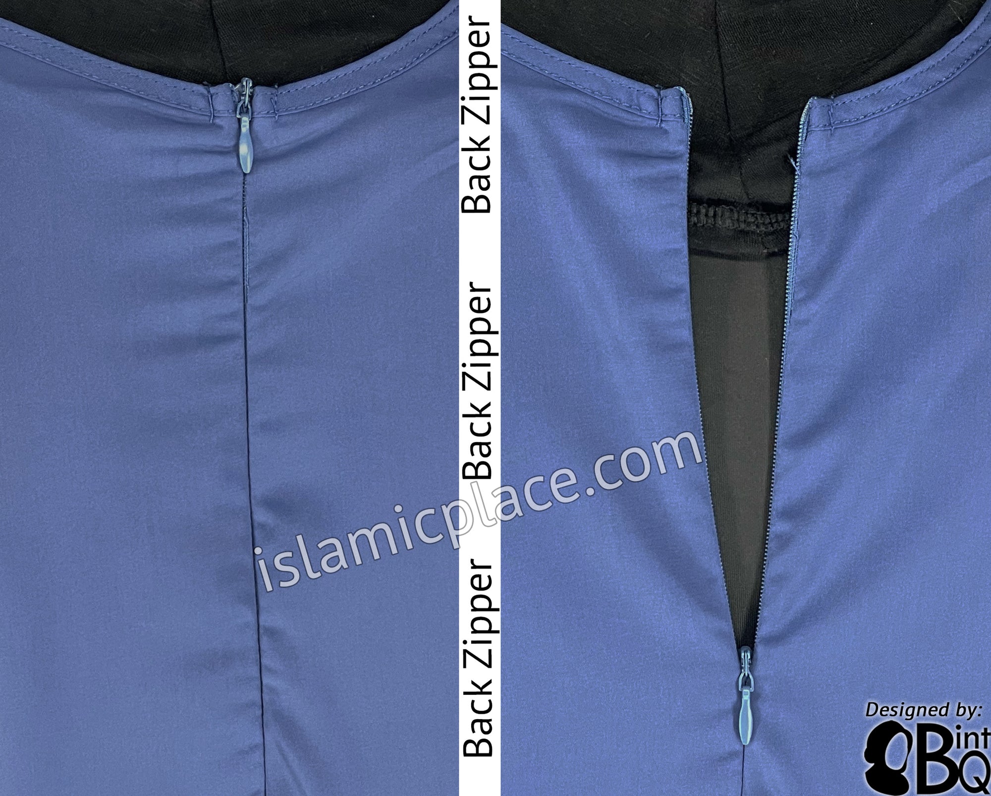 Denim Blue - Basics Plain Abaya by BintQ