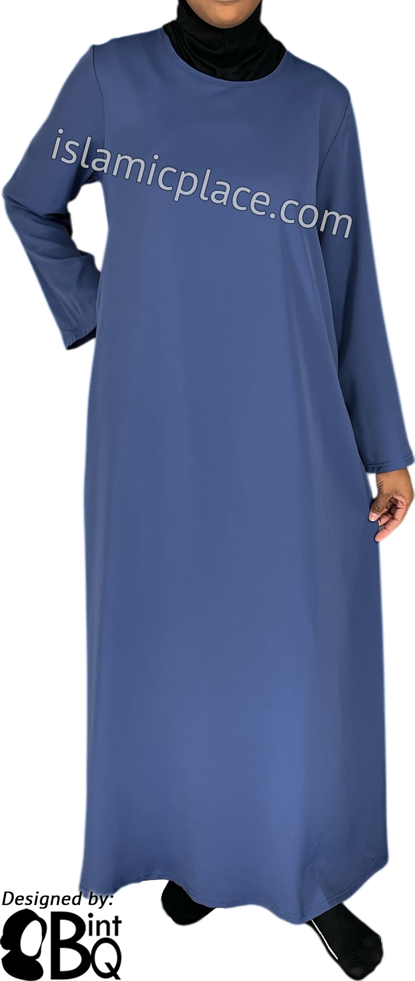 Denim Blue - Basics Plain Abaya by BintQ