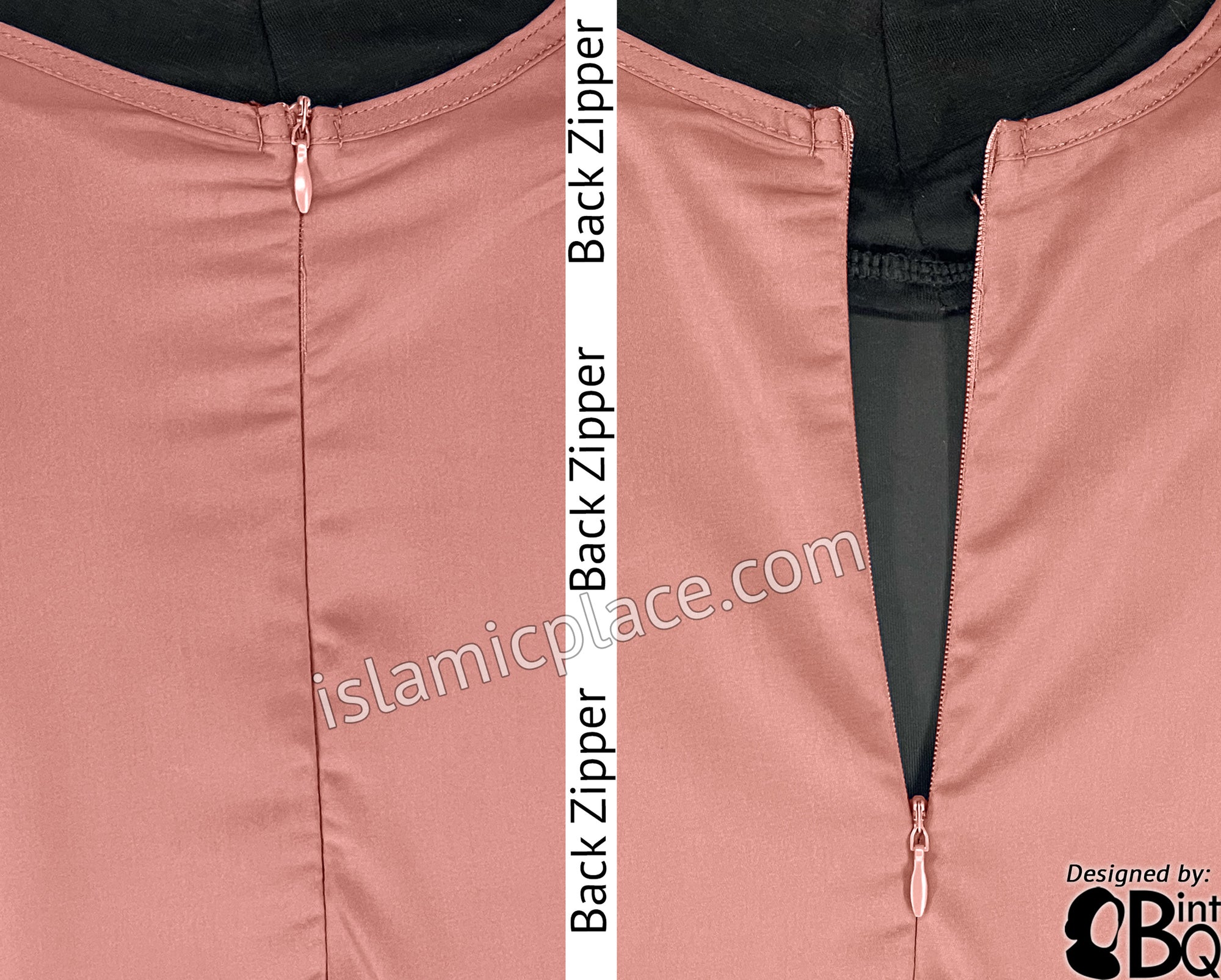 Dusty Rose - Basics Plain Abaya by BintQ