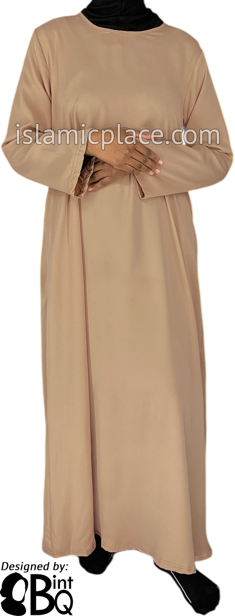 Khaki - Basics Plain Abaya by BintQ