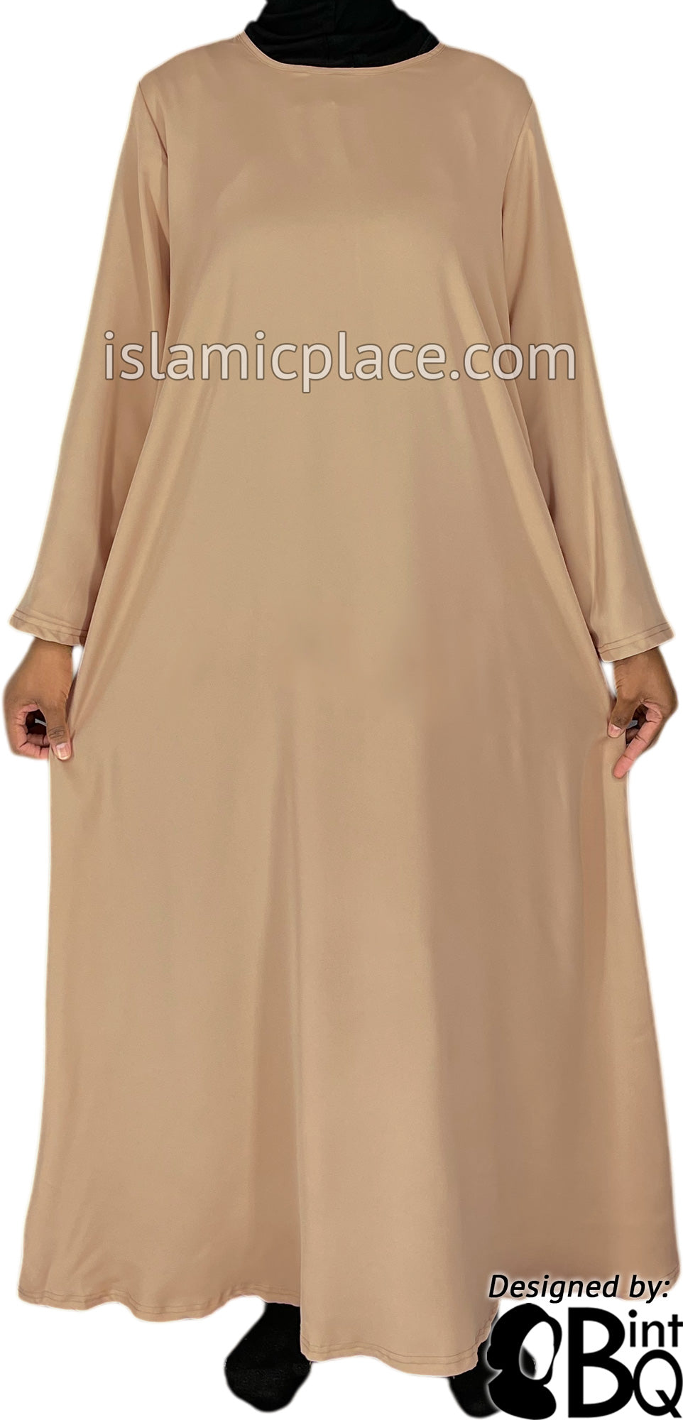 Khaki - Basics Plain Abaya by BintQ