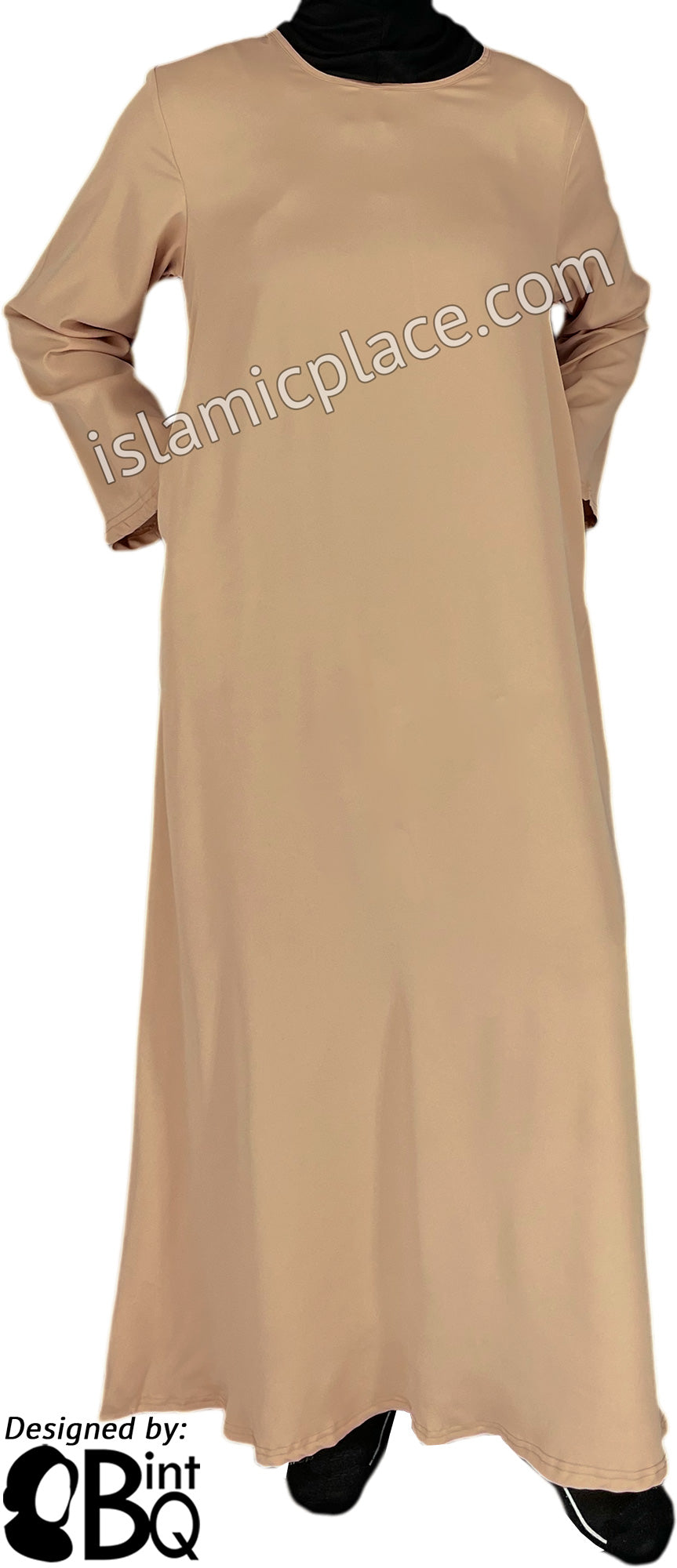 Khaki - Basics Plain Abaya by BintQ