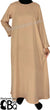 Khaki - Basics Plain Abaya by BintQ