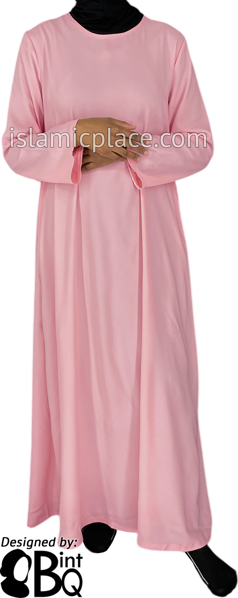 Pink - Basics Plain Abaya by BintQ