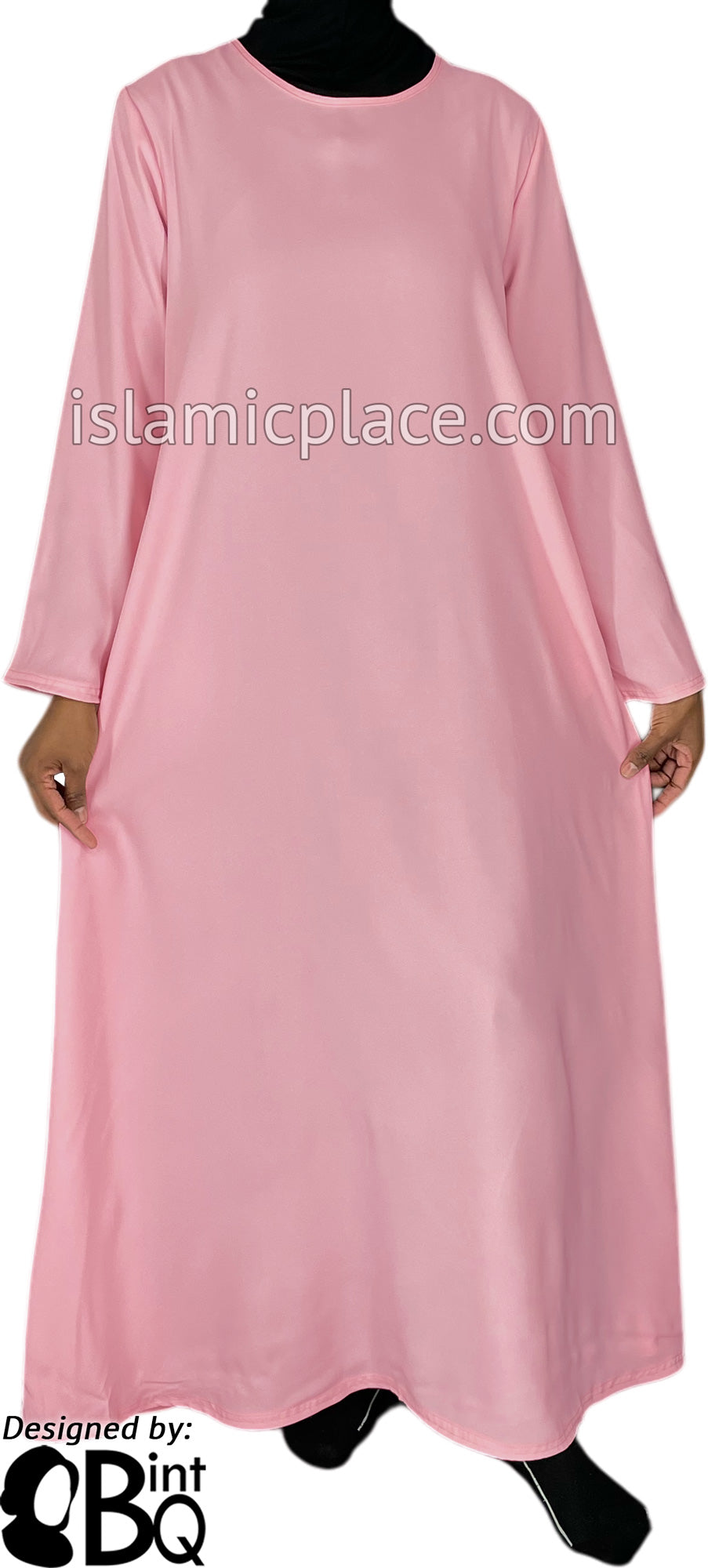 Pink - Basics Plain Abaya by BintQ