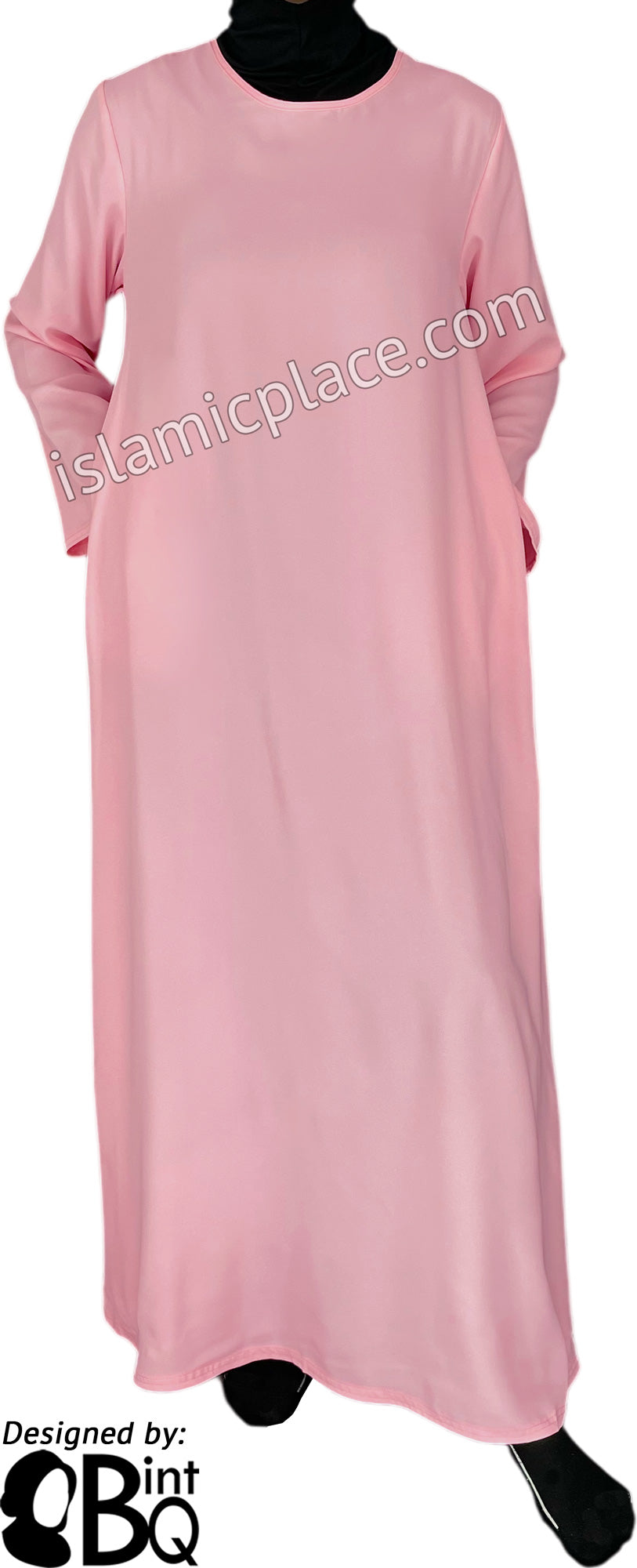 Pink - Basics Plain Abaya by BintQ