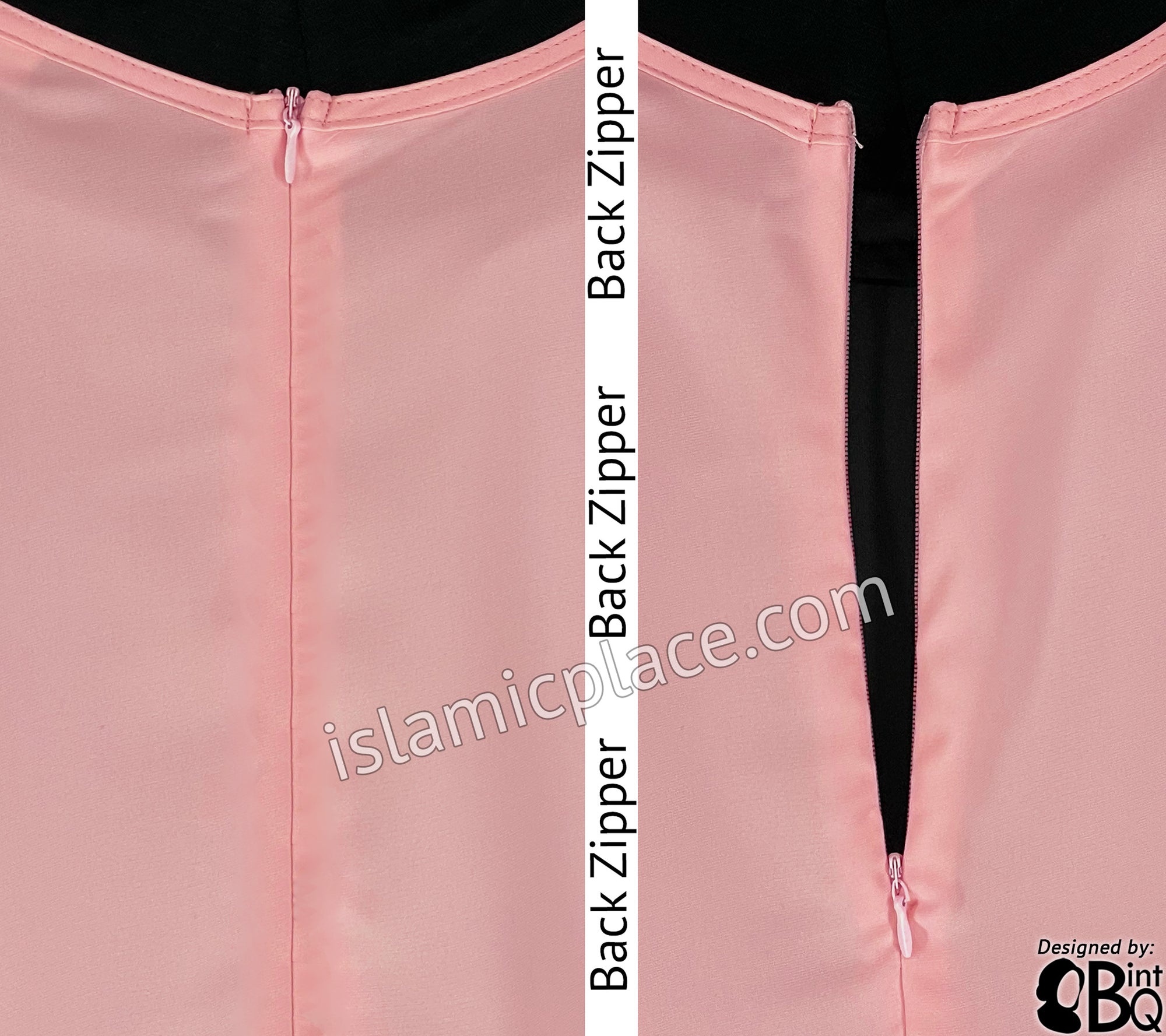 Pink - Basics Plain Abaya by BintQ