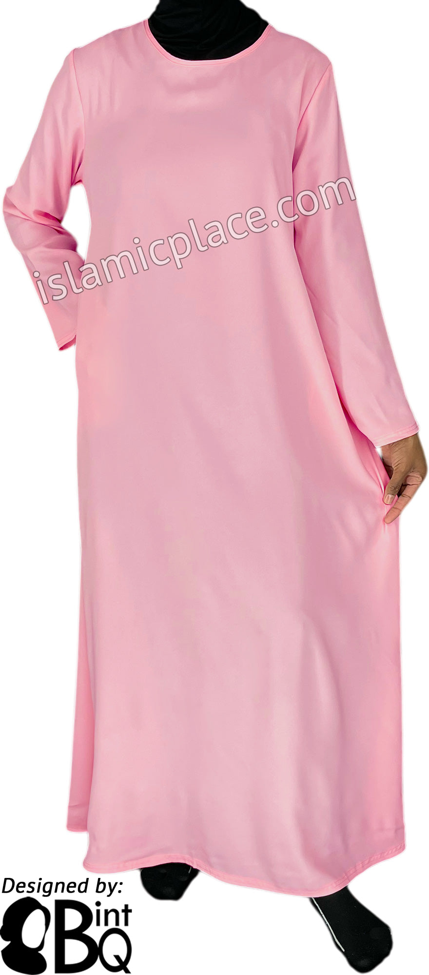 Pink - Basics Plain Abaya by BintQ