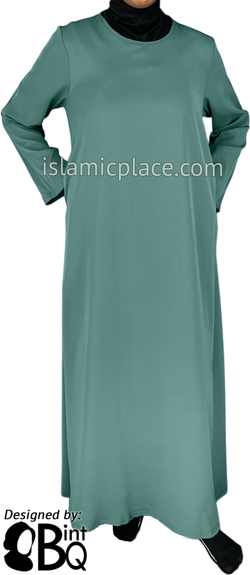 Seafoam Green - Basics Plain Abaya by BintQ