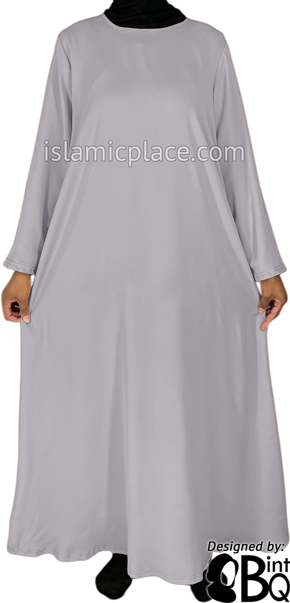 Silver - Basics Plain Abaya by BintQ