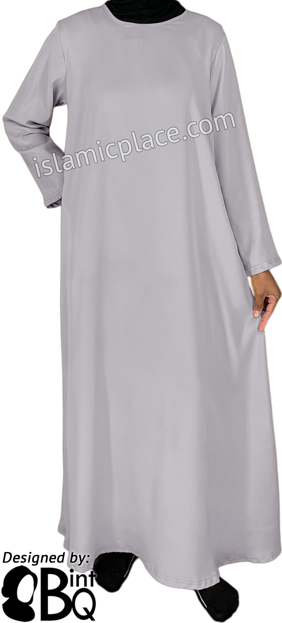 Silver - Basics Plain Abaya by BintQ