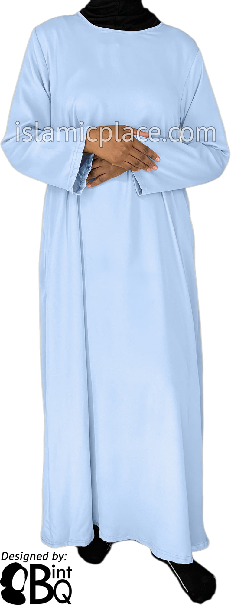 Sky Blue - Basics Plain Abaya by BintQ