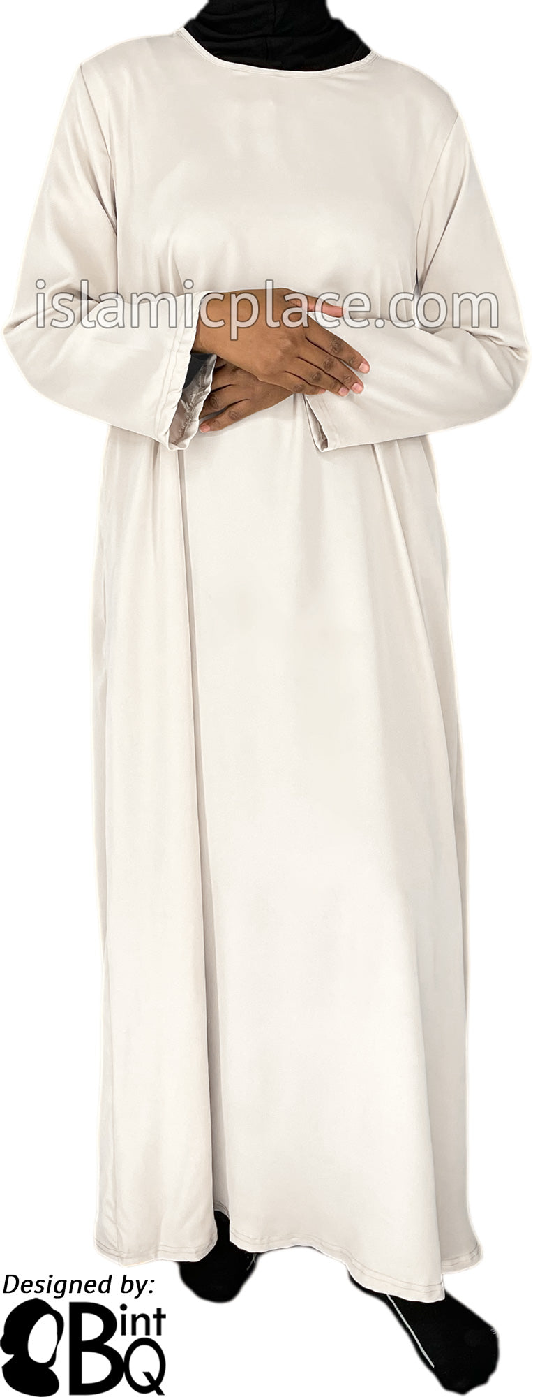 White Pearl - Basics Plain Abaya by BintQ