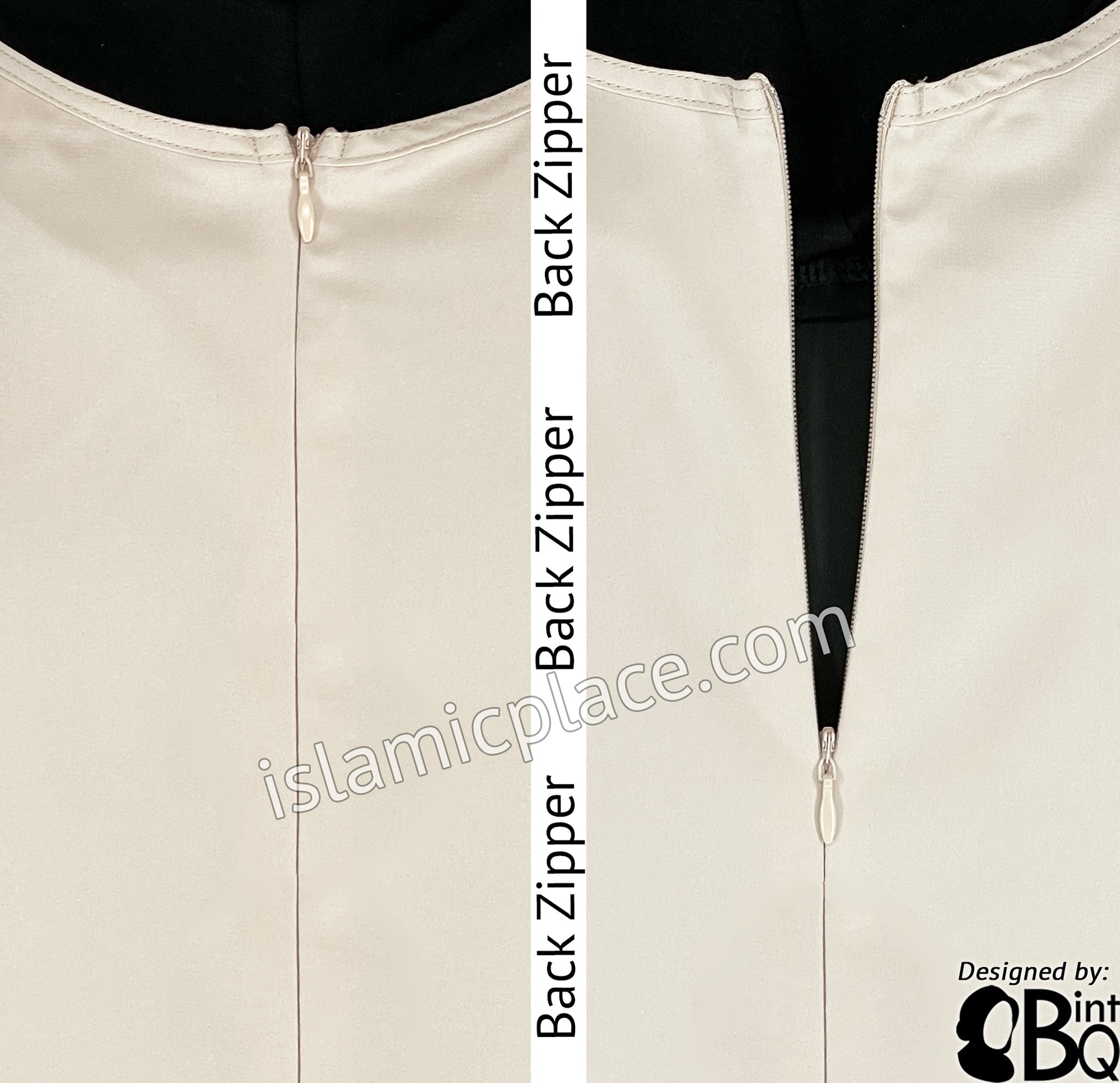 White Pearl - Basics Plain Abaya by BintQ