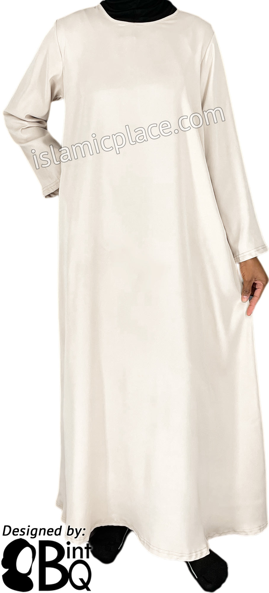 White Pearl - Basics Plain Abaya by BintQ