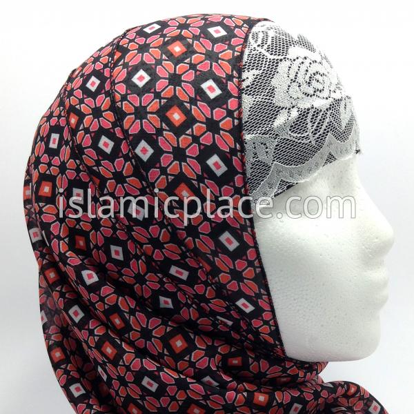 White - Stretchy Lace Undercap