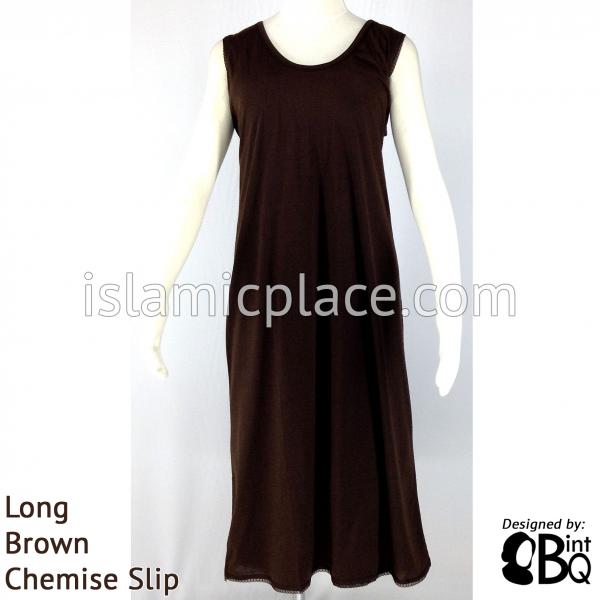 Long Brown Chemise Slip