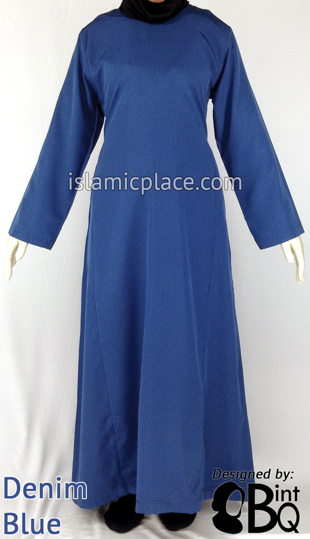 Denim Blue - Basics Plain Abaya by BintQ