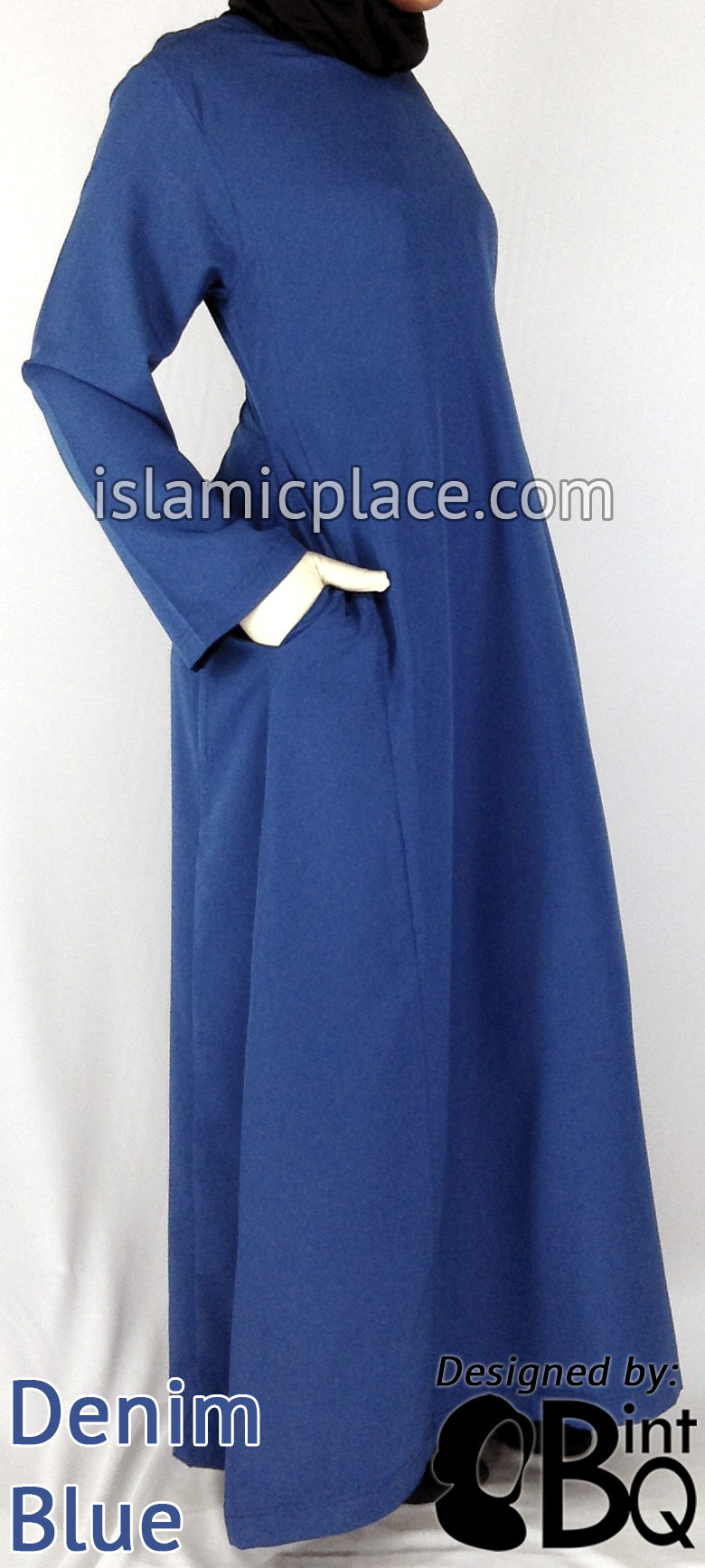 Denim Blue - Basics Plain Abaya by BintQ