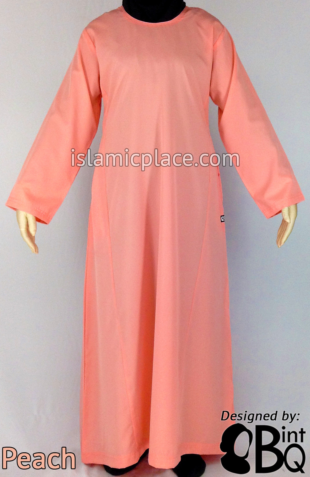 Peach - Basics Plain Abaya by BintQ