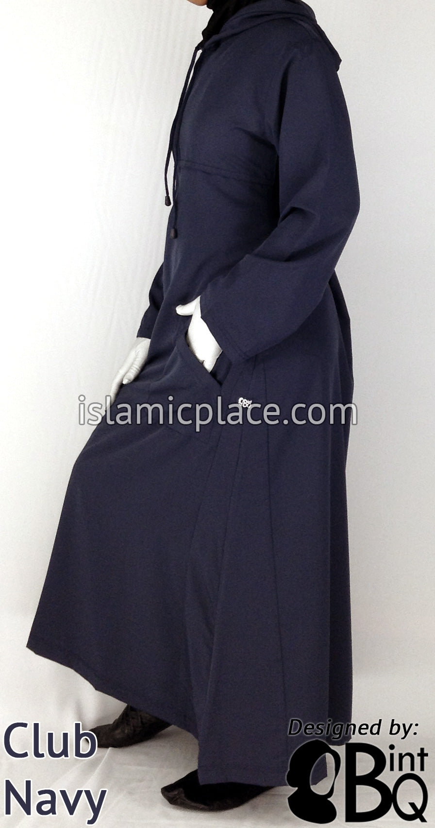 Club Navy - Sakina Sporty Hooded Abaya by BintQ - BQ193