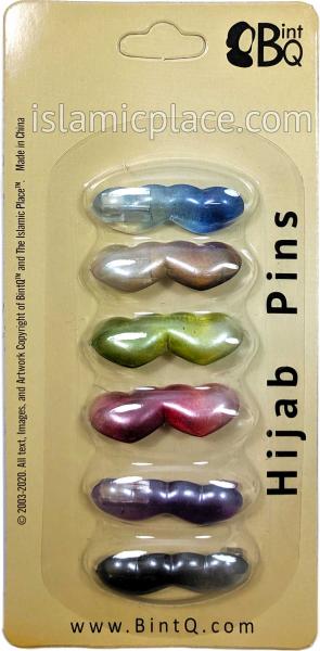 Soft Pastel Multi-colored - Classic Khimar-Hijab Pin Pack with Oval (P -  The Islamic Place