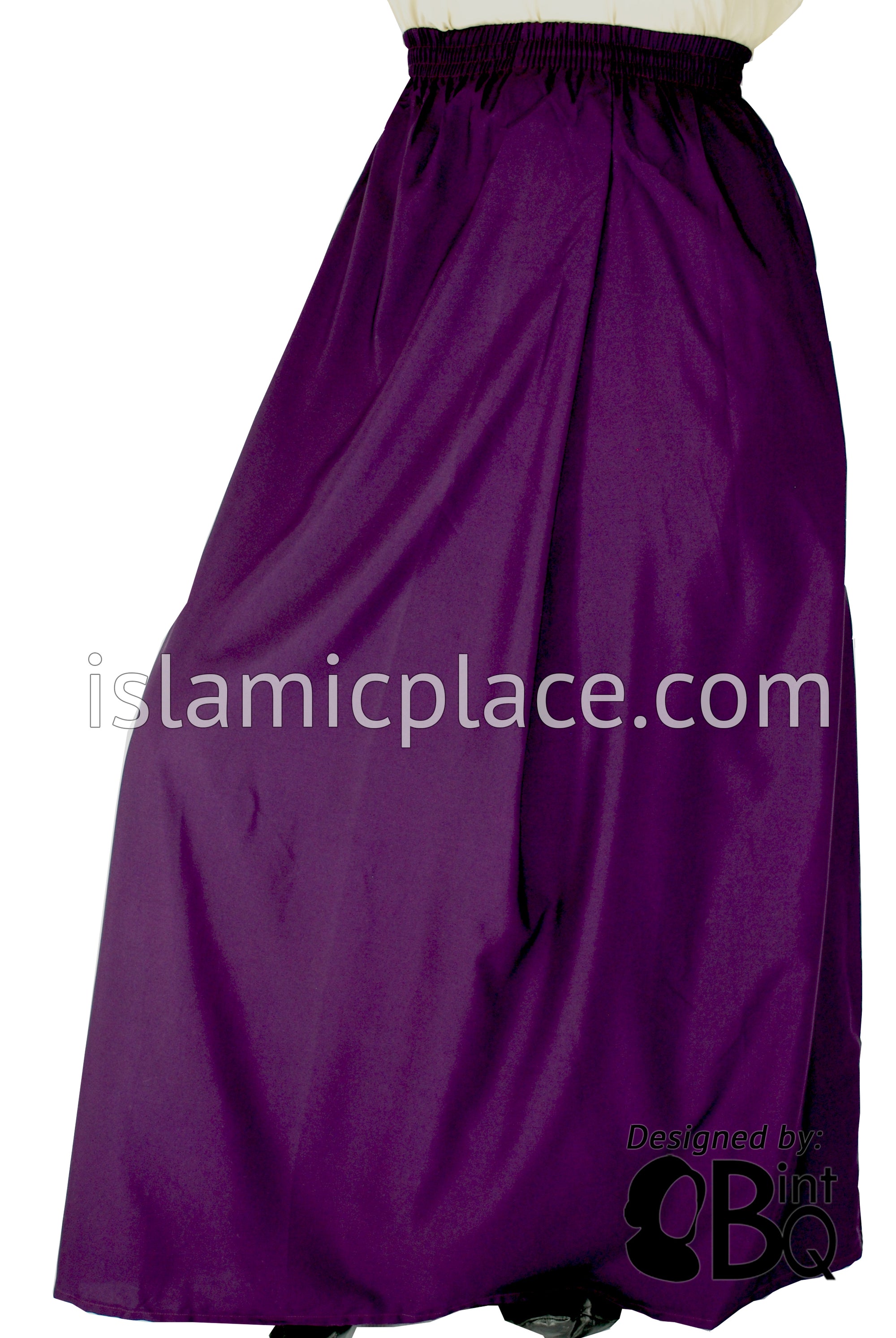 Grape Purple - Basics Plain Skirt by BintQ