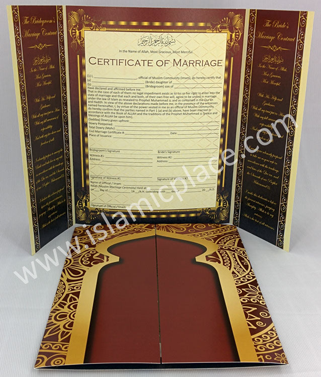 Islamic Marriage Certificate & Contract (Nikaah Certificate)