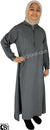 Gray - Girl's Athletic Style Hooded Abaya by BintQ - BQ85