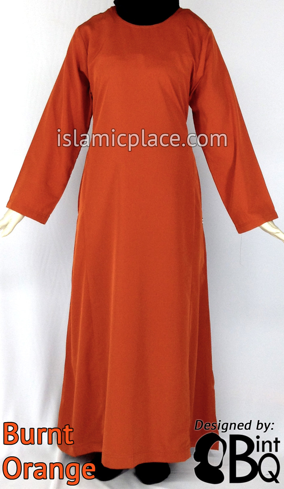 Burnt Orange - Girl&#39;s Basics Plain Abaya by BintQ