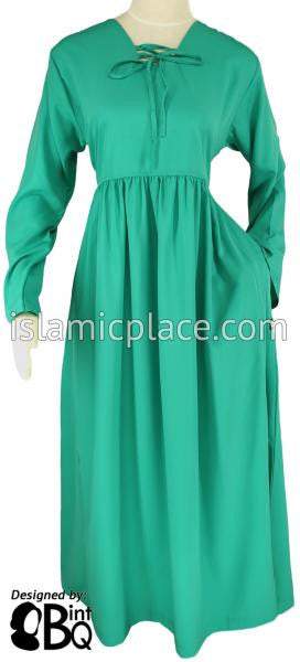 Turquoise - Girl&#39;s Yaminah Swing Abaya by BintQ - BQ42