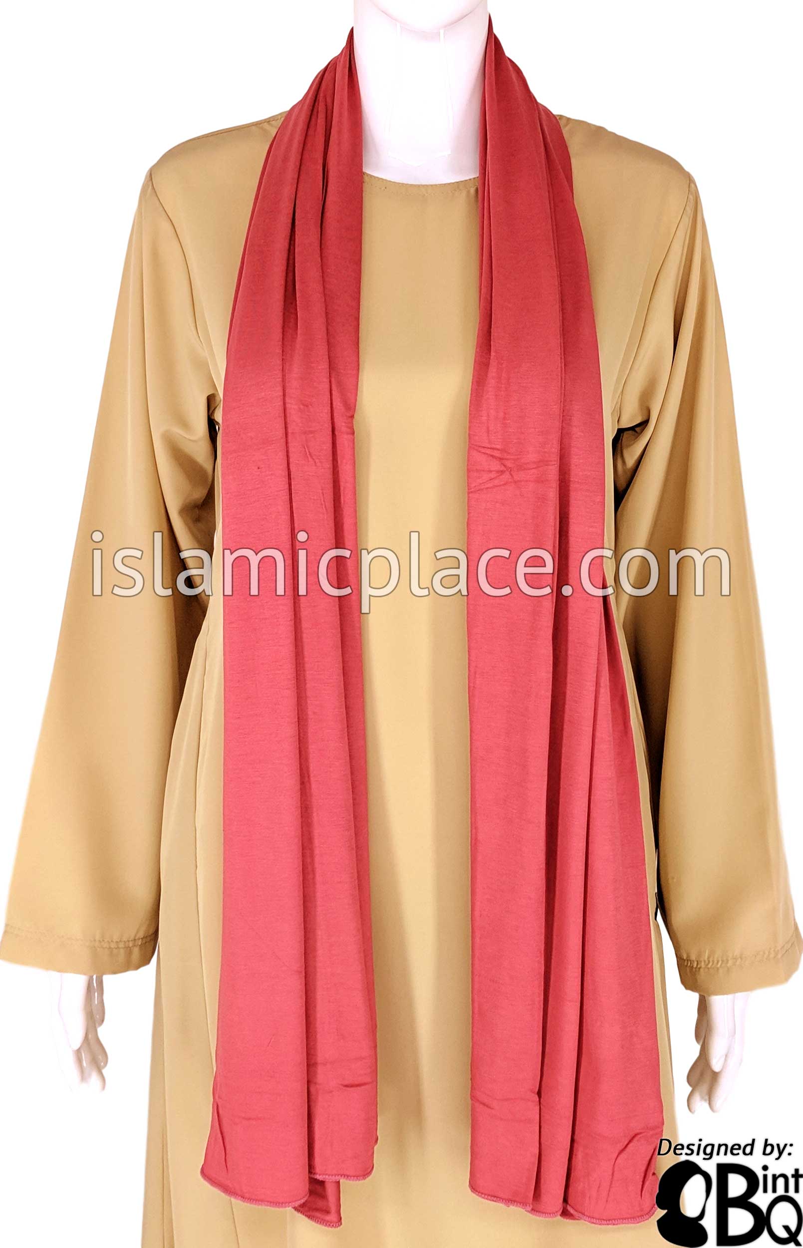 Clay Red Plain - Jamila Jersey Shayla Long Rectangle Hijab 30"x70"