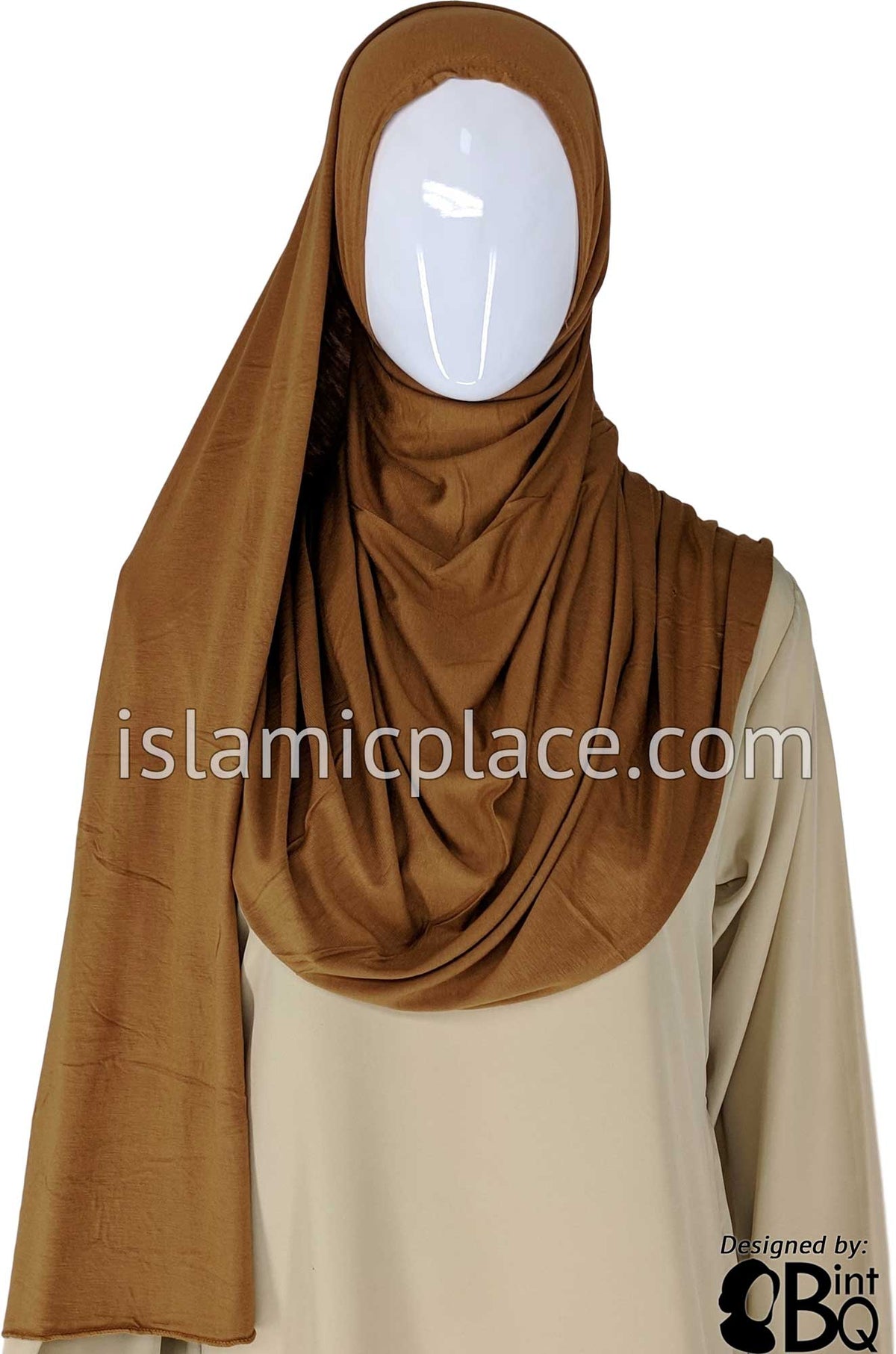 Pumpkin Spice Plain - Jamila Jersey Shayla Long Rectangle Hijab 30&quot;x70&quot;