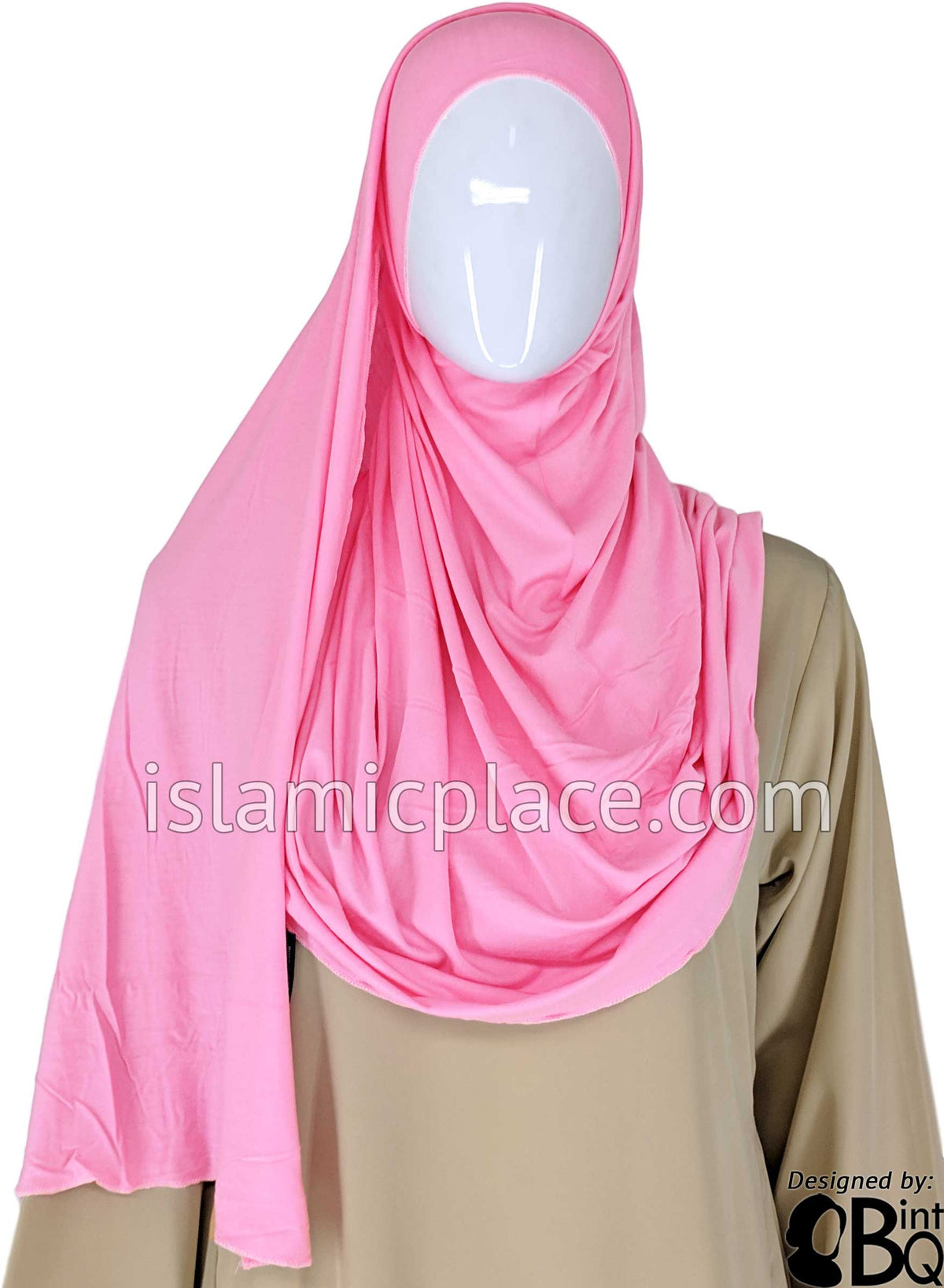 Pink Plain - Jamila Jersey Shayla Long Rectangle Hijab 30&quot;x70&quot;