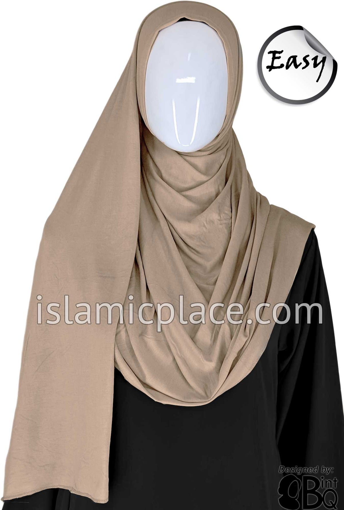 Oyster Plain - Easy Aisha Jersey Shayla Long Rectangle Hijab 30&quot;x70&quot;