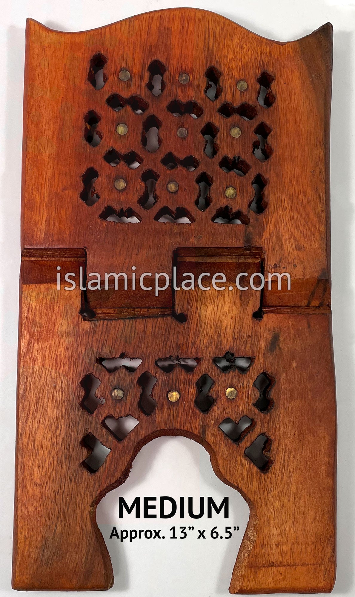 Mujeeb Design Wooden Carved Quran book holder - Medium Rehal