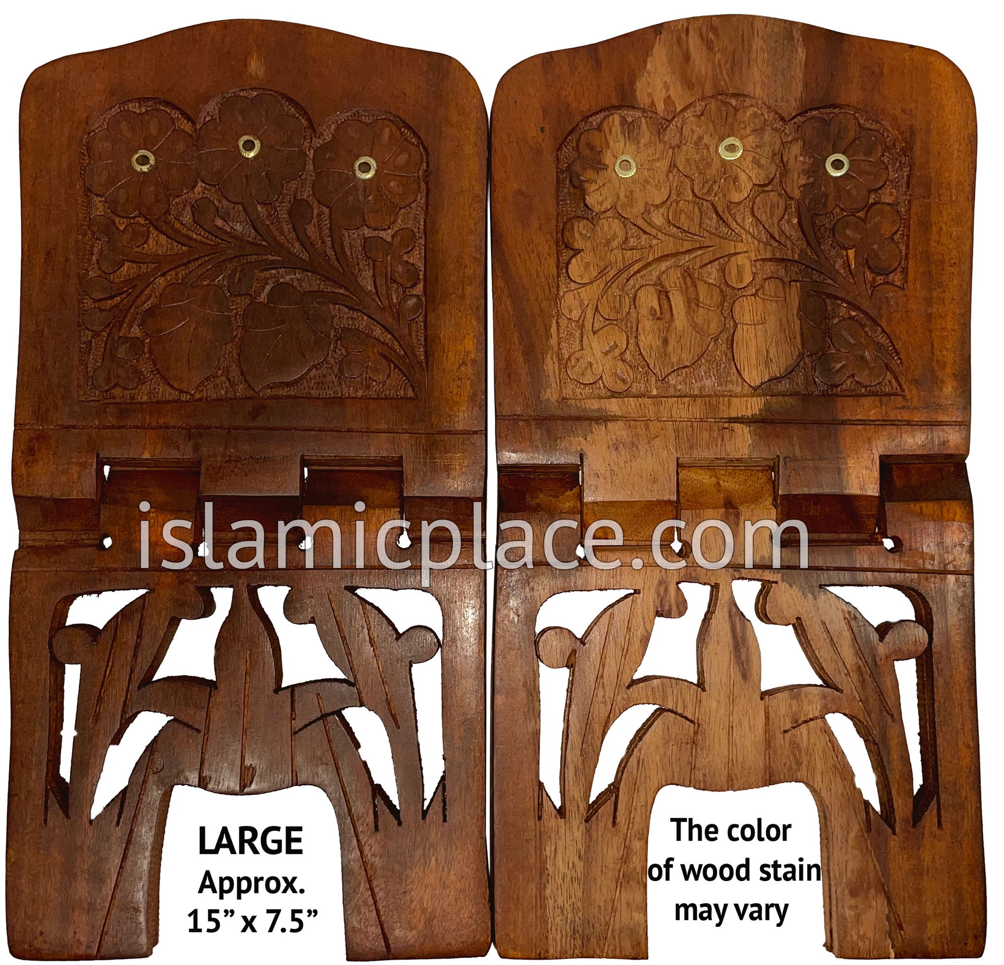 Intricate Design Wooden Hand Carved Quran book holder - Large Rehal