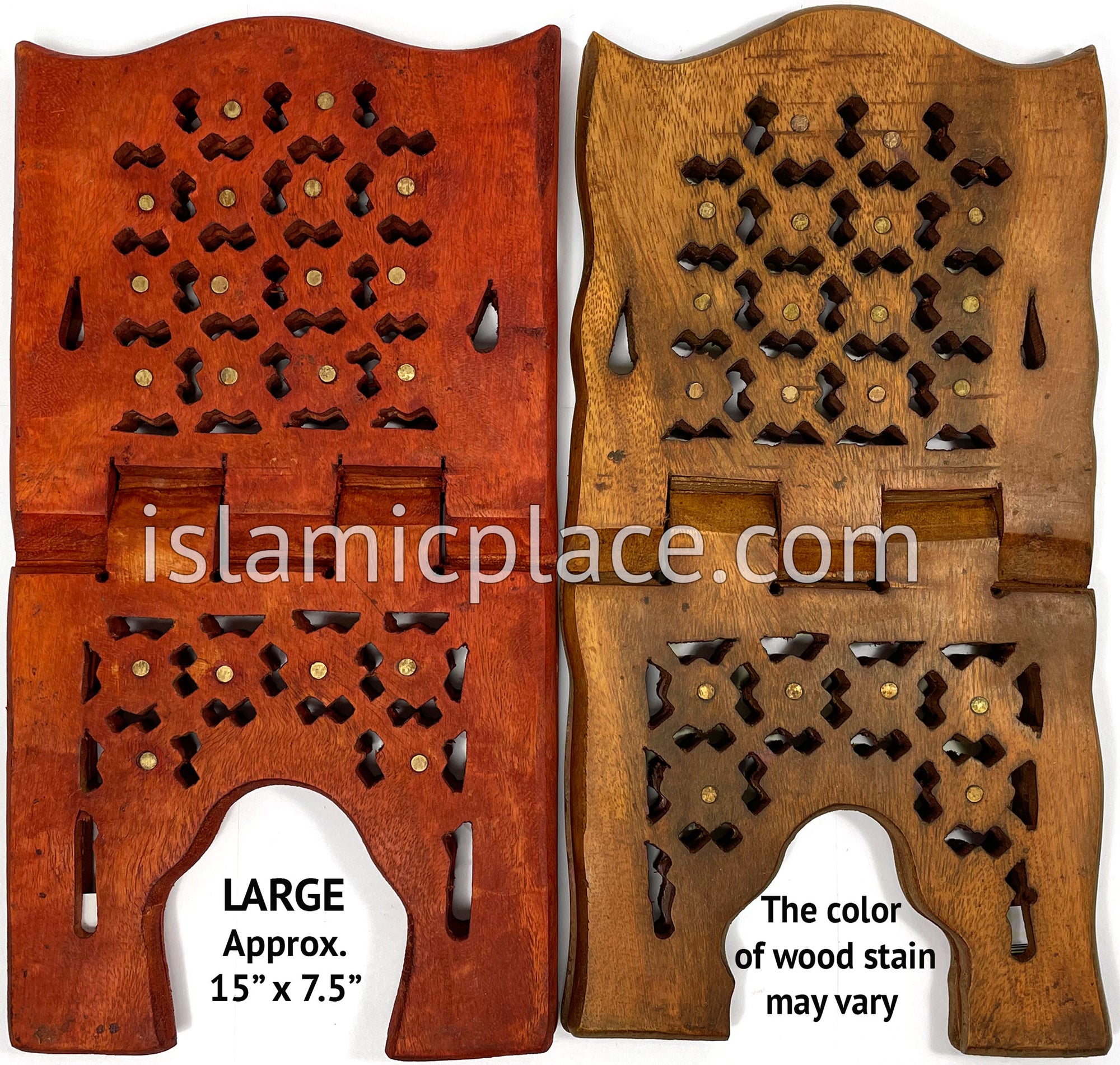 Mujeeb Design Wooden Carved Quran book holder - Large Rehal