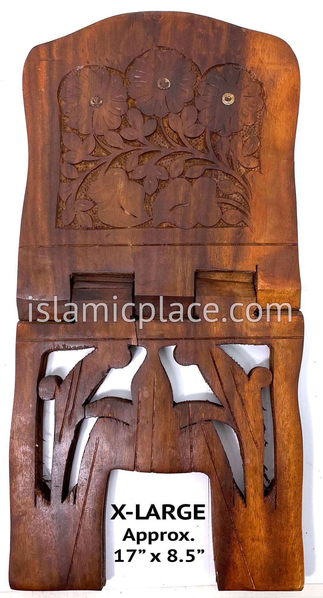 Intricate Design Wooden Hand Carved Quran book holder - X-Large Rehal