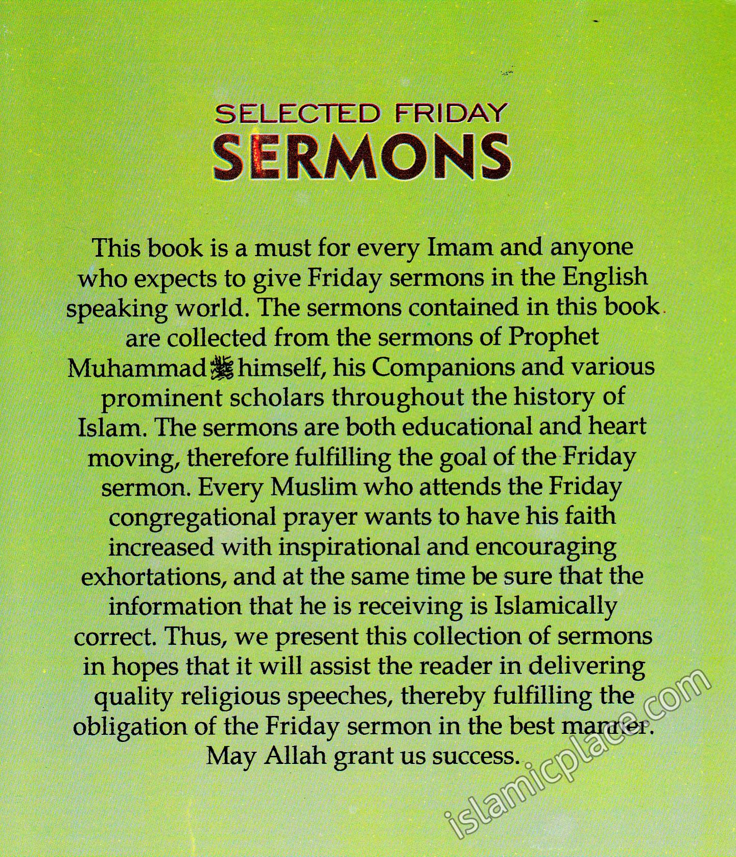 Selected Friday Sermons (Paperback)