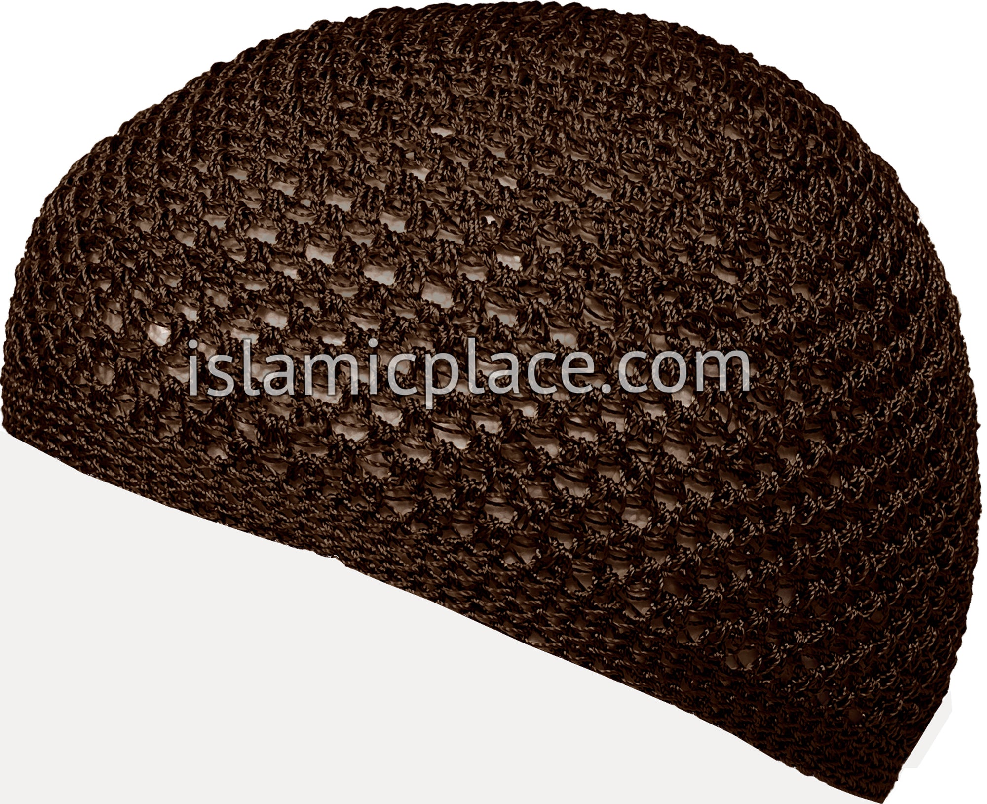 Brown - Nylon Knitted Solid Kufi