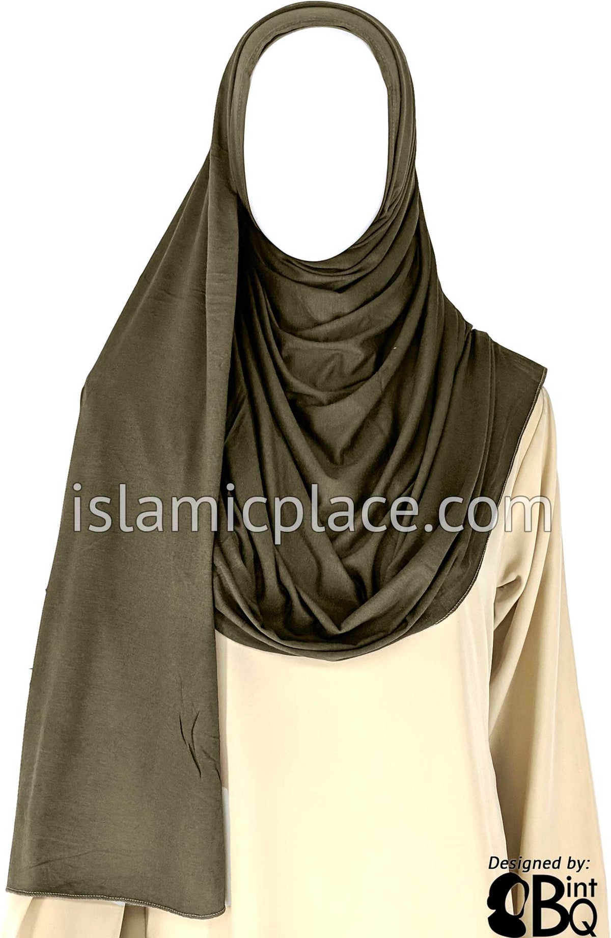 Taupe Plain - Jamila Jersey Shayla Long Rectangle Hijab 30&quot;x70&quot;