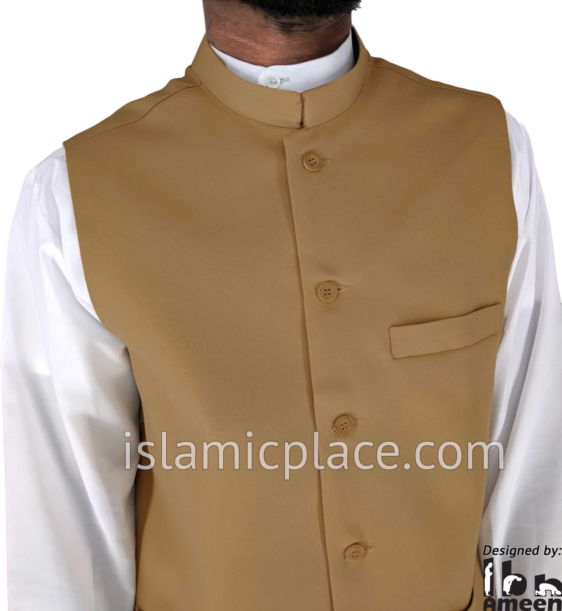 Khaki waistcoat mens hotsell