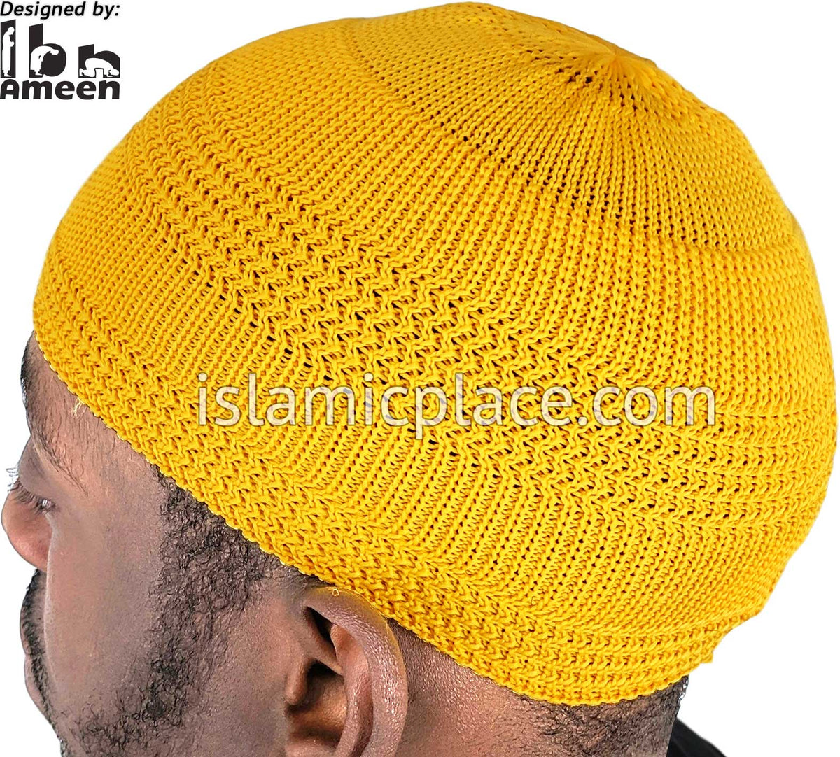 Gold - Elastic Knitted Plain Simple Kufi