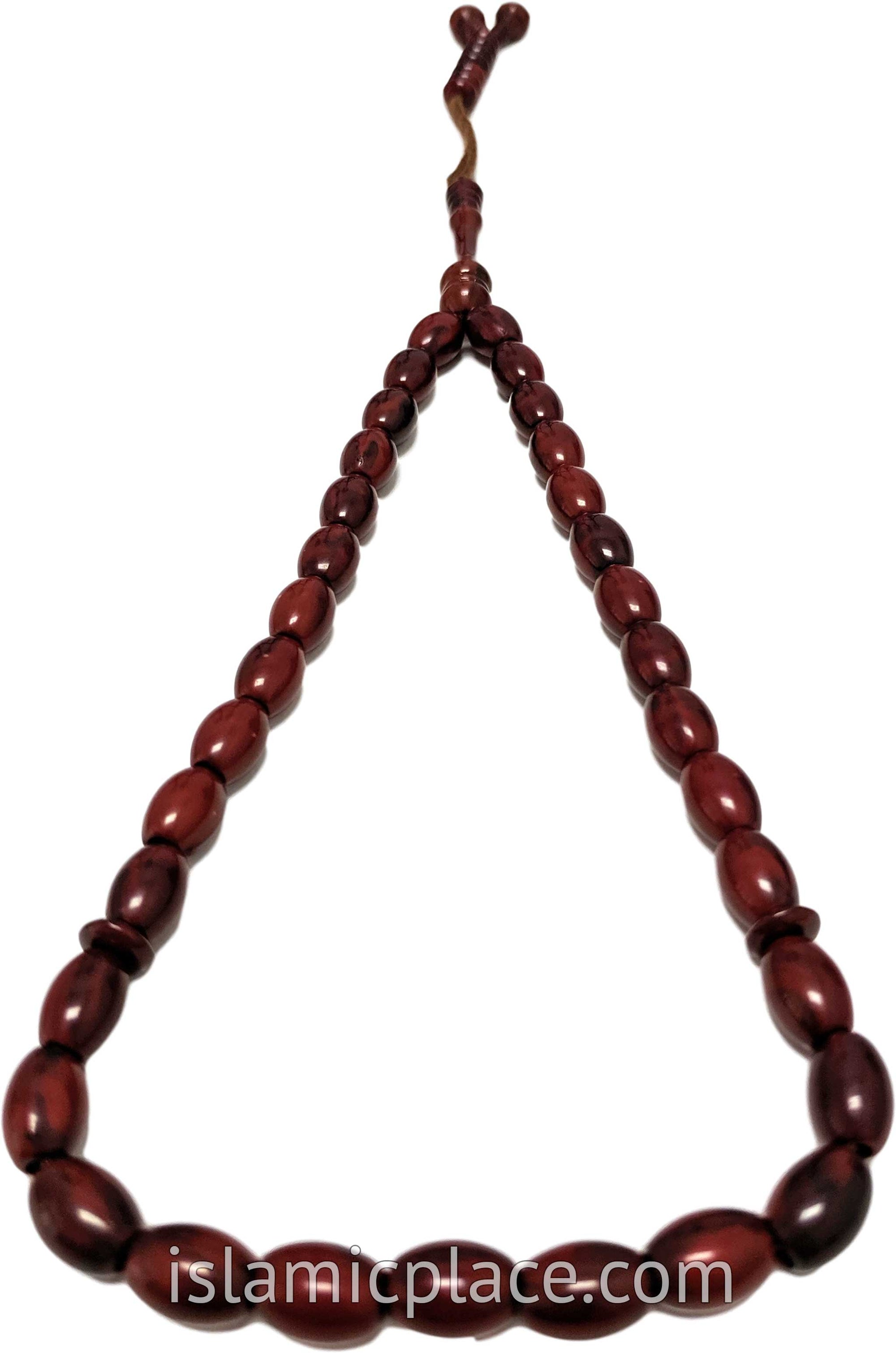 Mahogany - Abdul Malik Tasbih Prayer Beads with 33 Beads